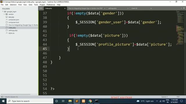 Login with Google Account using PHP | Integrating Google Sign-In into PHP with Client API | Part-2 смотреть онлайн