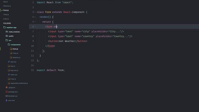 Using APIs in React - Create a Weather Application - Part 1 | React tutorial for Beginners смотреть онлайн