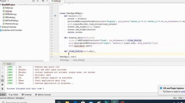 Add Dialog Box, Mobile App Development, MDDialog in KivyMD, Dismiss(), Open() KivyMD Tutorial #6