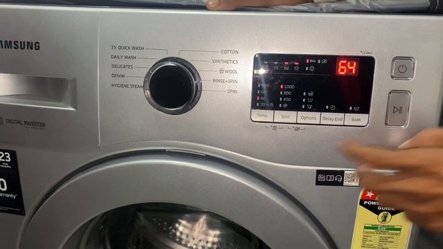 How To Use Samsung 6.5 Kg Inverter Front Load Washing Machine With Hygiene Steam[full Demo In Hindi