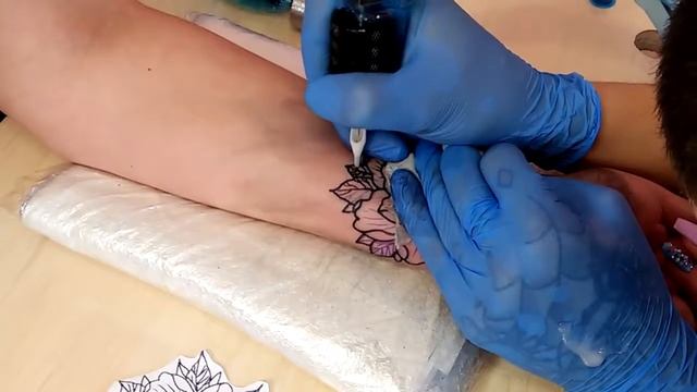 Цветы в стиле графика БЕЗ ускорения Процесс работы смотреть онлайн