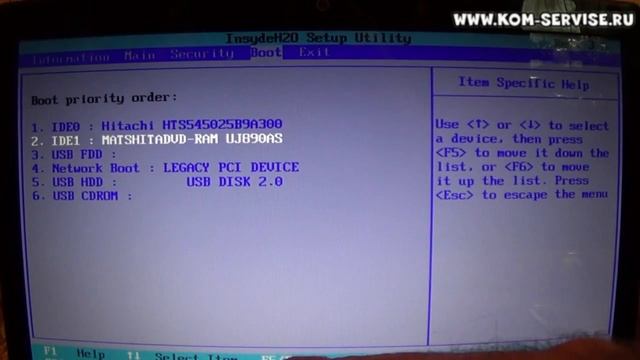 Как зайти и настроить BIOS ноутбука ACER 5741 для установки WINDOWS 7 или 8 с флешки или диска. смотреть онлайн