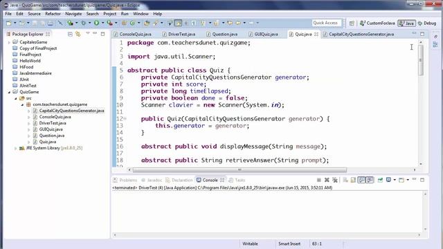 JAVA (Intermédiaire) - 49 - TP Quiz (Partie 7/8) - La classe CapitalCityQuestionsGenerator смотреть онлайн