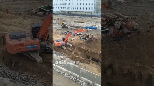 Экскаватор буянит #Shorts #строительнаятехника #экскаваторщик #траншея смотреть онлайн