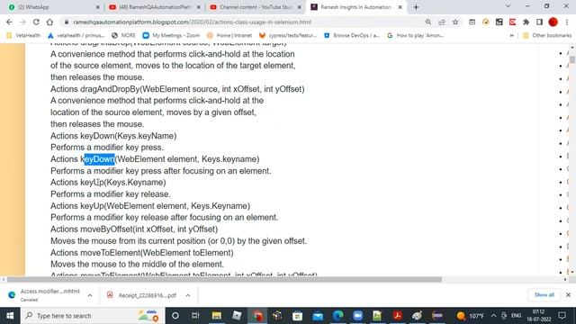WebDriver Actions Methods Explanation July20220718 смотреть онлайн