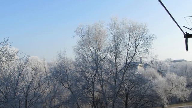 Иней на деревьях п. Тавричанка 23.12.2017