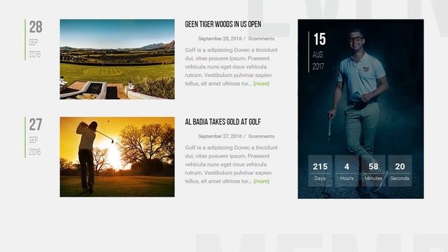 Golf Club - Golf Course WordPress Theme смотреть онлайн
