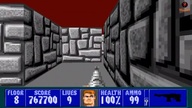 Wolfenstein 3D #5 - Operation: Eisenfaust (уровни 8-9)(немое прохождение/без комментариев) смотреть онлайн