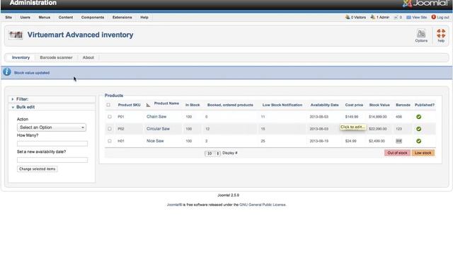 Virtuemart 2 & 3 advanced inventory demo смотреть онлайн