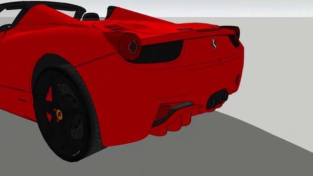 SKETCH UP FERRARI 458SPIDER смотреть онлайн