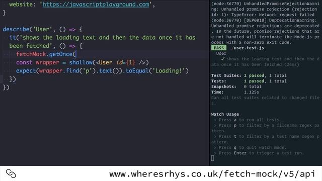 Testing React #6: Components that talk to APIs смотреть онлайн