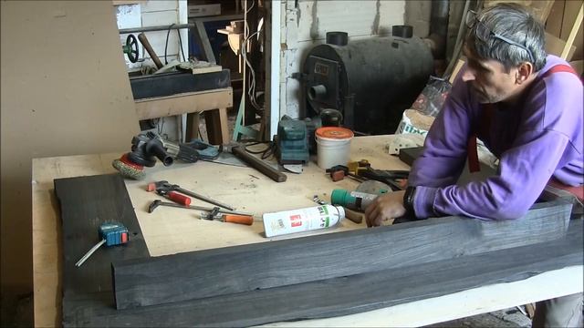 Изготовление каминной полки из мореного дуба. смотреть онлайн