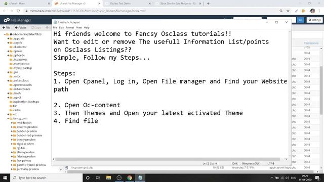 How to edit useful information in osclass смотреть онлайн