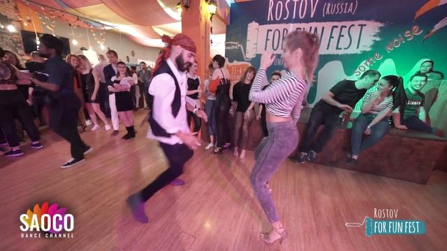 Samuel Funflow and Kristina Mazur Salsa Dancing at Rostov For Fun Fest (Russia), Friday 01.11.2019 смотреть онлайн