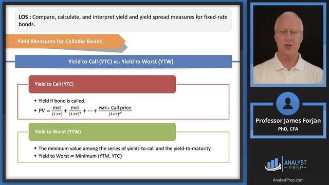Yield and Yield Spread Measures for Fixed Rate Bonds (2024 CFA® Level I Exam – Fixed Income – LM 7) смотреть онлайн