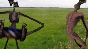 Сереноголовый танцует | Сереноголовый в поле | Два сереноголовых | Siren head dancing