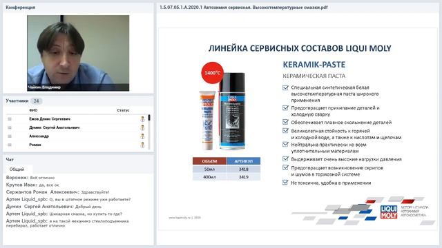 Сервисная химия LIQUI MOLY (часть 2) | Вебинар LIQUI MOLY смотреть онлайн