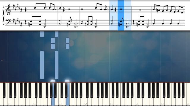AC/DC -Thunderstruck (easy piano tutorial) смотреть онлайн