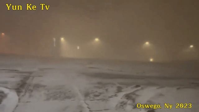 Arctic exploison hits New york! Snow squall rolls over Oswego, Buffalo смотреть онлайн
