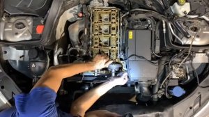 Замена муфт распределительных валов на Mercedes-Benz C-Class W204, двигатель M271 Kompressor