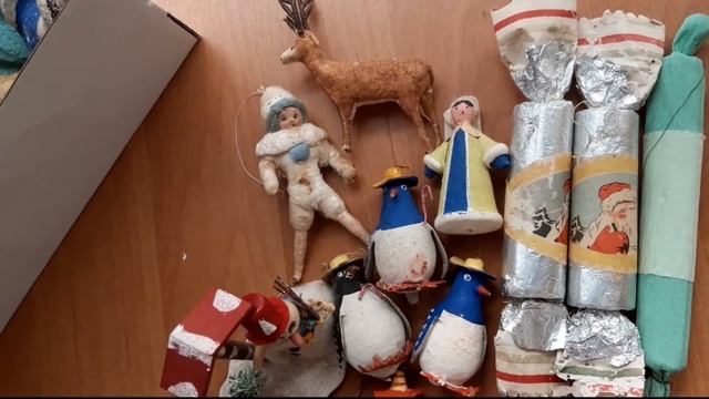 Советские игрушки из ВАТЫ и ПАПЬЕ-МАШЕ ?⭐ Ёлочные игрушки СССР смотреть онлайн