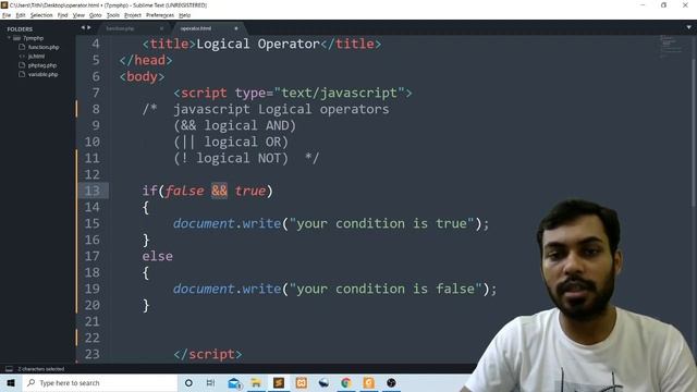 Logical Operators in JavaScript in Hindi | 10 | JavaScript tutorial for beginners смотреть онлайн