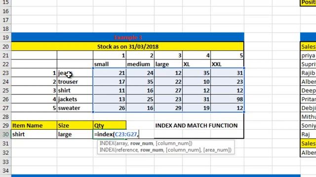 INDEX MATCH FUNCTION|LOOKUP FUNCTION|ADVANCE EXCEL HINDI TUTORIAL смотреть онлайн