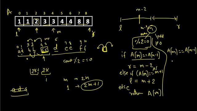 Single Element in a sorted array | LeetCode 540 | C++, Java, Python | May LeetCoding Day 12 смотреть онлайн