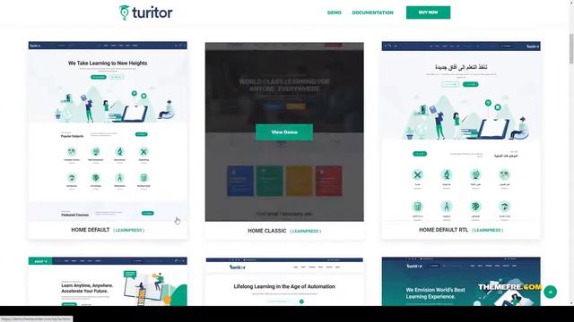Turitor - LMS and Education WordPress Theme Online Learning language school Build Website смотреть онлайн