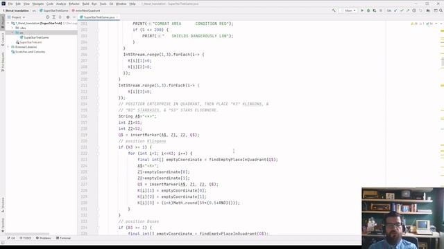 Translating a game (Super Star Trek) from BASIC to Java смотреть онлайн