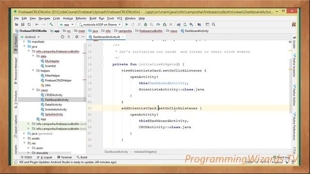 Android Projects S2E11: Kotlin Firebase CRUD - Dashboard Activity смотреть онлайн