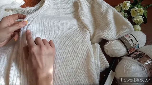 Кардиган лицевой гладью 