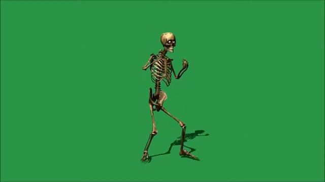 Футаж Танцующий скелет на зеленом фоне. Footage Dancing skeleton on a green back halloween смотреть онлайн