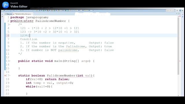 How to check the Palindrome Number in java? смотреть онлайн