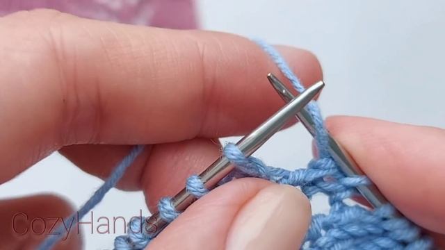 Ажурный узор спицами Колокольчики для вязания летних изделий, палантинов