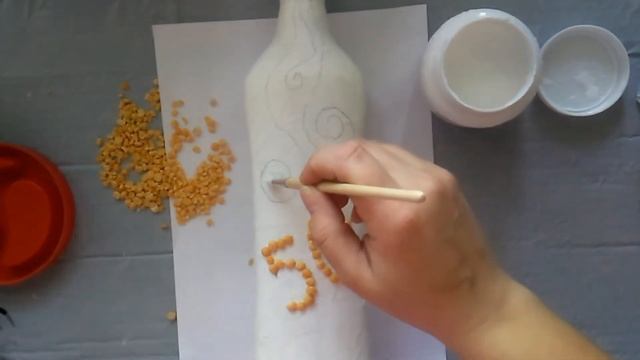 Декор бутылки своими руками. Подарок своими руками.