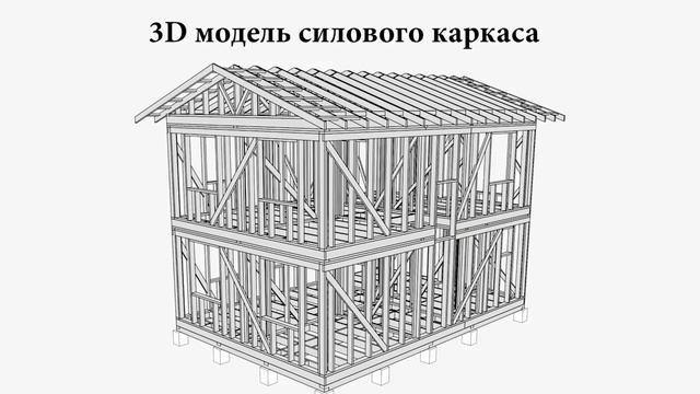 Проект каркасного двухэтажного дома 6*9 с балконом от "Строй и Живи" смотреть онлайн