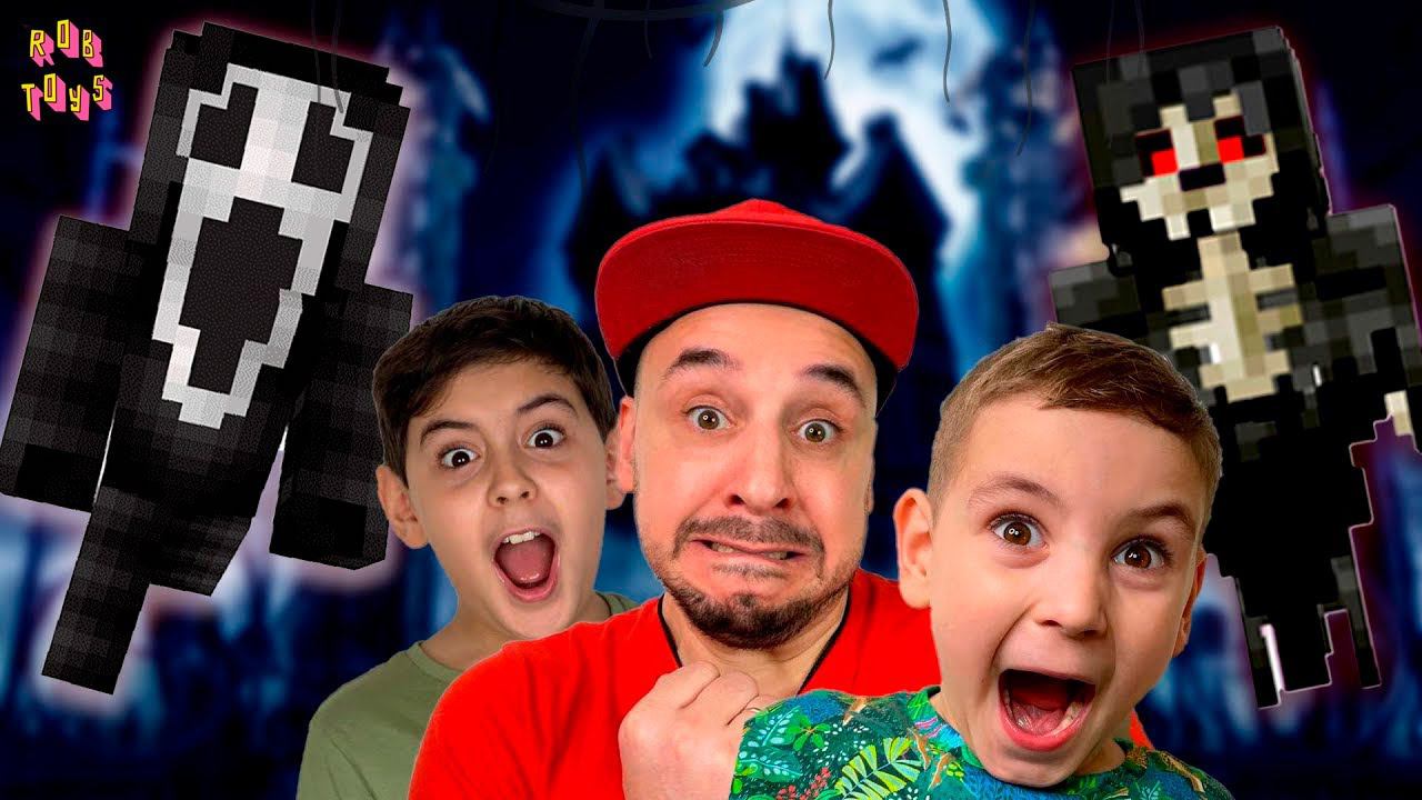 УЖАСЫ МАЙНКРАФТА! ПАПА РОБ, ЯРИК И ЭРИК ПРОТИВ МОНСТРОВ И ПРИЗРАКОВ! ОБЗОР ИГРЫ MINECRAFT! смотреть онлайн