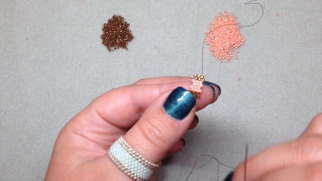 Even Count Peyote Striped Beaded Ring Tutorial смотреть онлайн