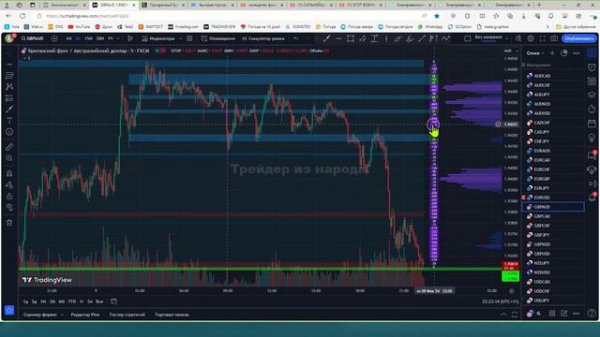 Как выставить вертикальные и горизонтальные объёмы на графике в Tradingview + пример сделки по ним.