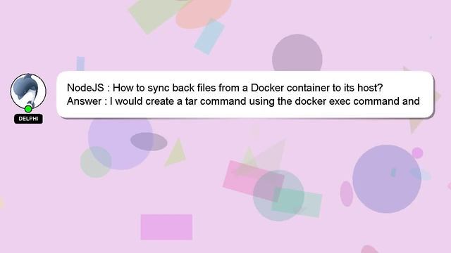 NodeJS : How to sync back files from a Docker container to its host? смотреть онлайн