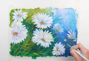 Как нарисовать ромашку