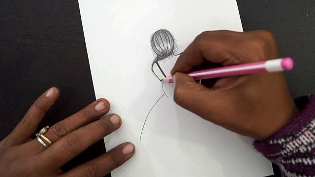 Pencil Sketch Of Girl From Back || Beautiful Girl Pencil Drawing || Pencil Art