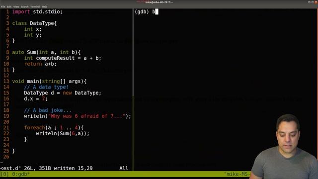 [Dlang Episode 25] D Language - Debugging With GDB (Linux Demonstration)