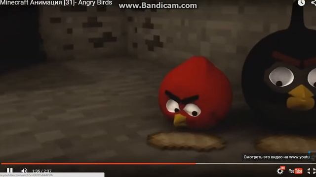 Злые Птицы-Анимация Майнкрафт №2 смотреть онлайн