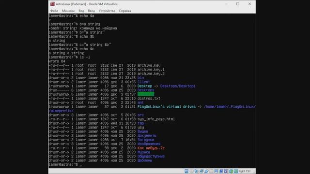 BASH3 / Пользовательские переменные смотреть онлайн