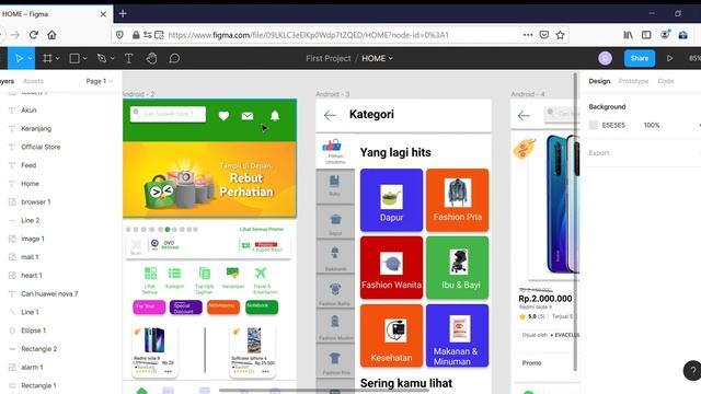 DEMO UI\UX DENGAN FIGMA APLIKASI ONLINESHOP смотреть онлайн