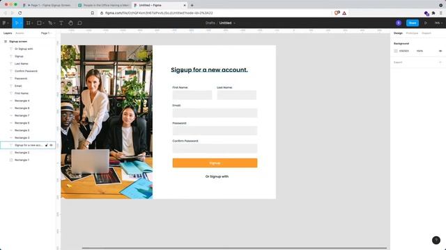 How to design a Signup Page using Figma смотреть онлайн