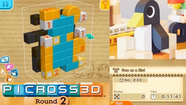 Picross 3D Round 2! Book 38 Free As A Bird Puzzle 230-231 Hard Mode смотреть онлайн