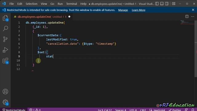MongoDB - Modify data using updateOne() смотреть онлайн